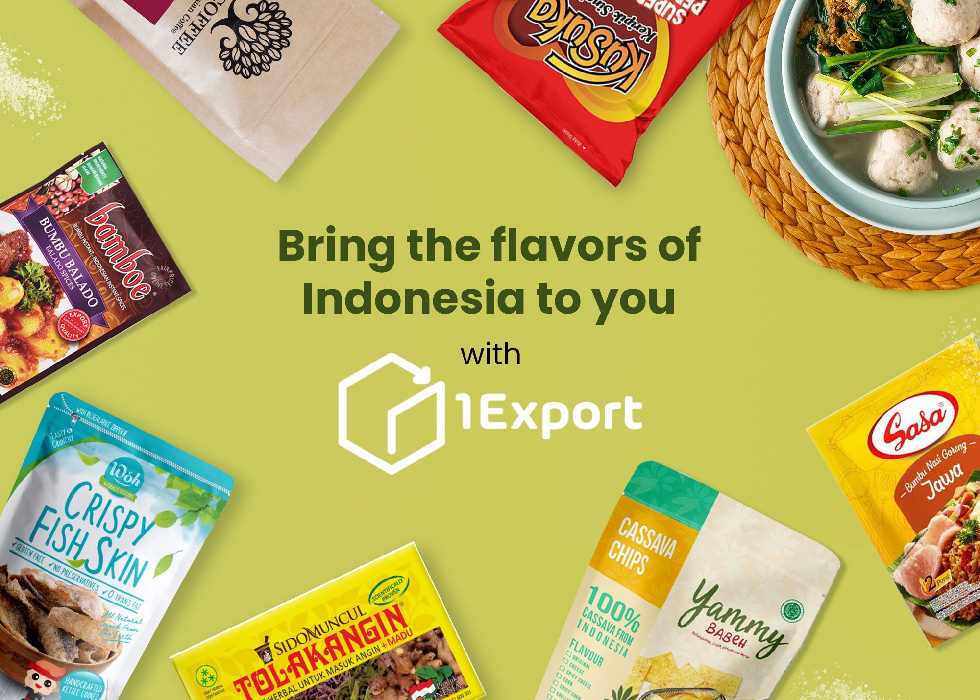 Bring the flavors of Indonesia to you with 1Export